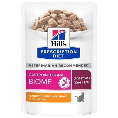 Hill's Prescription Diet Gastrointestinal Biome Con Pollo Sobres Para Gatos -Catit Ventas 1402312 pla hills prescriptiondiet gastrointestinal biome huhn 85g hs 01 3