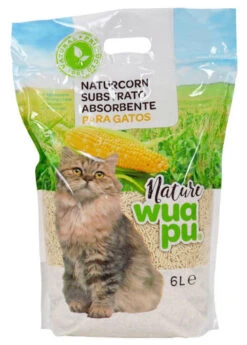 Sustrato Absorbente Natural Para Gatos Naturcorn