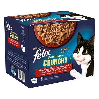 Felix Sensations Crunchy 20 X 85 G + 2 X 40 G Topping -Catit Ventas