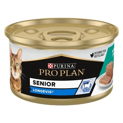 PURINA PRO PLAN Cat Senior Longevis 24 x 85 g en latas PURINA PRO PLAN Cat Senior Longevis 24 X 85 G En Latas -Catit Ventas