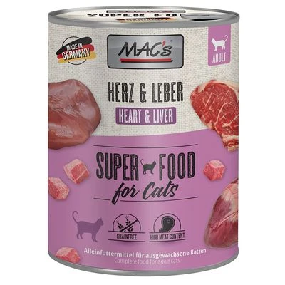 MAC's 6 x 800 g en latas para gatos MAC's 6 X 800 G En Latas Para Gatos -Catit Ventas 217998 pla macs katzenfutter herz leber 800g hs 01 5