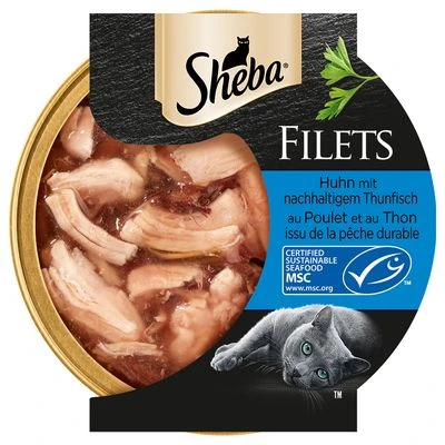 Sheba Feine Filets 16 x 60 g comida húmeda para gatos Sheba Feine Filets 16 X 60 G Comida Húmeda Para Gatos -Catit Ventas