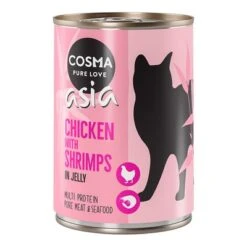 Cosma Asia En Gelatina 24 X 400 G -Catit Ventas 259996 pla cosma asia chickenshrimps 6 x 400g 3