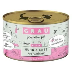 Grau Kitten Sin Cereales Comida Húmeda Para Gatitos -Catit Ventas 268496 pla grau kitten getreidefrei huhn ente hs 01 1
