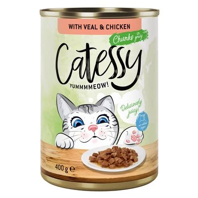 Catessy Bocaditos 24 x 400 g en latas - Pack Ahorro Catessy Bocaditos 24 X 400 G En Latas - Pack Ahorro -Catit Ventas 28347 pla catessy gravy veal 400g 7