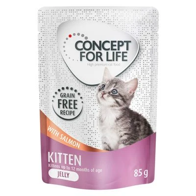 Concept For Life Kitten Sin Cereales Con Salmón En Salsa -Catit Ventas 288378 pla concept for life kitten salmon gelee 85g 9