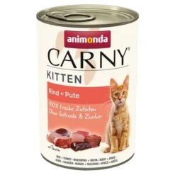 Animonda Carny Kitten 6 / 12 X 400 G -Catit Ventas 311402 pla carny kitten rind pute 400g hs 01 7