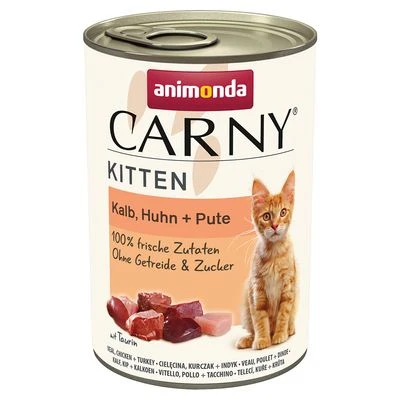 Animonda Carny Kitten 6 / 12 X 400 G -Catit Ventas 311598 pla carny kitten kalb huhn pute 400g hs 01 3