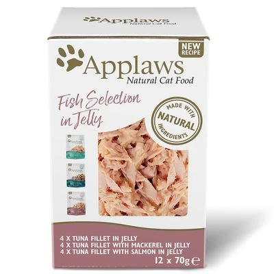 Pack mixto Applaws Cat Pouch en gelatina para gatos 12 x 70 g Pack Mixto Applaws Cat Pouch En Gelatina Para Gatos 12 X 70 G -Catit Ventas