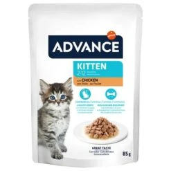 Advance Kitten Con Pollo Comida Húmeda Para Gatos -Catit Ventas 374500 advance kitten huhn 12x85g hs 04 6