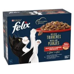 Felix Deliciously Sliced 48 X 80 G - Pack Ahorro -Catit Ventas 376197 pla felix deliciously sliced farm hs 01 8