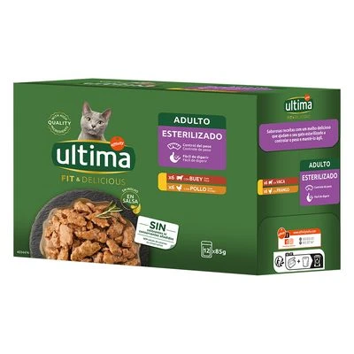 Ultima Cat Fit & Delicious Comida Húmeda 12 X 85 G -Catit Ventas