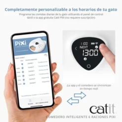 Catit Comedero Inteligente Pixi 6 Raciones -Catit Ventas 43754 Catit PIXI Smart 6 Meal Feeder Panel 3 ES 628x628.jpg