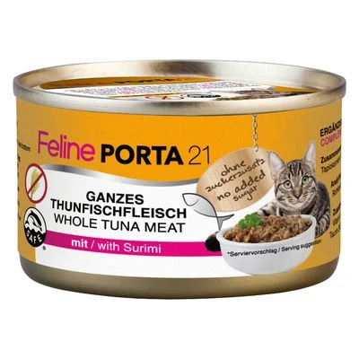 Feline Porta 21 comida para gatos 6 x 90 g Feline Porta 21 Comida Para Gatos 6 X 90 G -Catit Ventas 4670 pla felineporta21 tunasurimi 90g 2 1