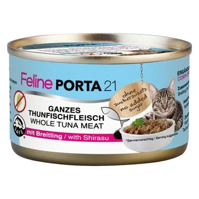 Feline Porta 21 comida para gatos 6 x 90 g Feline Porta 21 Comida Para Gatos 6 X 90 G -Catit Ventas 4700 pla felineporta21 tunabreitling 90g 7 1