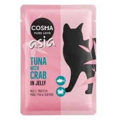 Cosma Asia 24 X 100 G En Bolsitas Para Gatos -Catit Ventas 55566 pla cosma asia tunacrab 100g 6