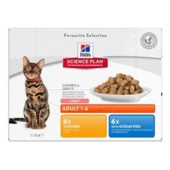 Hill's Science Plan Hill's Adult Para Gatos -Catit Ventas 57542 pla hills adultlight mixchicken oceanfish pack 8