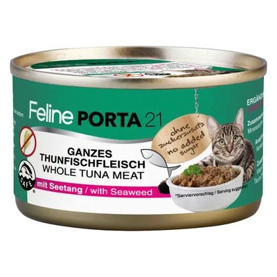 Feline Porta 21 comida para gatos 6 x 90 g Feline Porta 21 Comida Para Gatos 6 X 90 G -Catit Ventas 7160 pla felineporta21 tunaseetang 90g 5 1