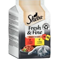 Sheba Fresh & Fine 72 X 50 G - Pack % -Catit Ventas beef sauce 2