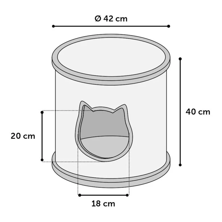 Flamingo Omar Cama Túnel Marrón para gatos. Flamingo Omar Cama Túnel Marrón Para Gatos. -Catit Ventas cama gatos flamingo tunel marron FLA560816 3