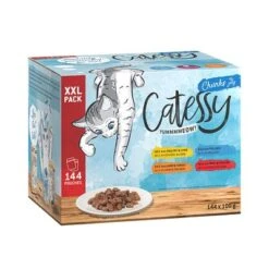 Catessy Bocaditos En Salsa O Gelatina 144 X 100 G - Pack Mixto XXL -Catit Ventas catessy chunks jelly xxl 1000x1000 0