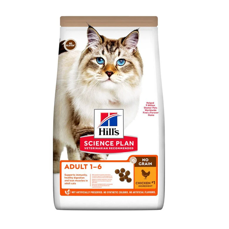 Hill’s Adult Science Plan Pollo pienso para gatos Hill's Hill’s Adult Science Plan Pollo Pienso Para Gatos -Catit Ventas comida gato no grain hills pollo adulto HIL605368201