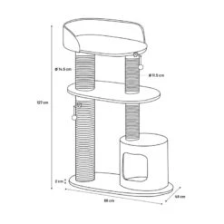 Flamingo Brandi Árbol Rascador Con 2 Niveles Para Gatos 3 Flamingo Brandi Árbol Rascador Con 2 Niveles Para Gatos -Catit Ventas flamingo brandi arbol rascador FLA561307 4