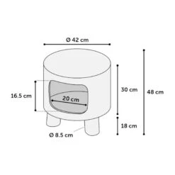 Flamingo Omar Cueva Taburete Marrón Para Gatos -Catit Ventas flamingo taburete omar gatos FLA560815 3