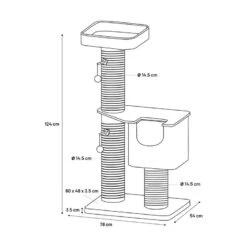 Flamingo Viola Árbol Rascador Con Cueva Para Gatos 2 Flamingo Viola Árbol Rascador Con Cueva Para Gatos -Catit Ventas flamingo viola arbol rascador FLA561306 3