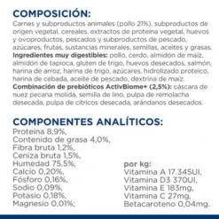 Hill's Prescription Diet Gastrointestinal Biome Con Pollo Sobres Para Gatos -Catit Ventas pd gi biome pouch cat bk33731m composition es 7