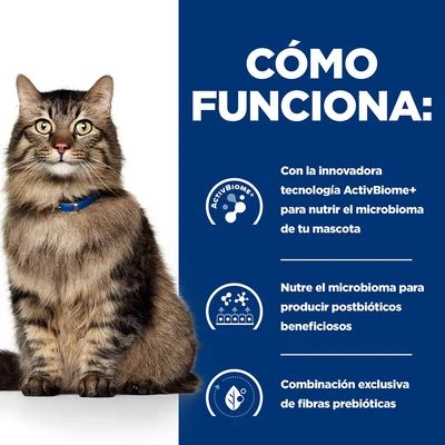 Hill's Gastrointestinal Biome Prescription Diet estofado para gatos Hill's Gastrointestinal Biome Prescription Diet Estofado Para Gatos -Catit Ventas pd gibiome cat bk32326m bk31171 how works es 6