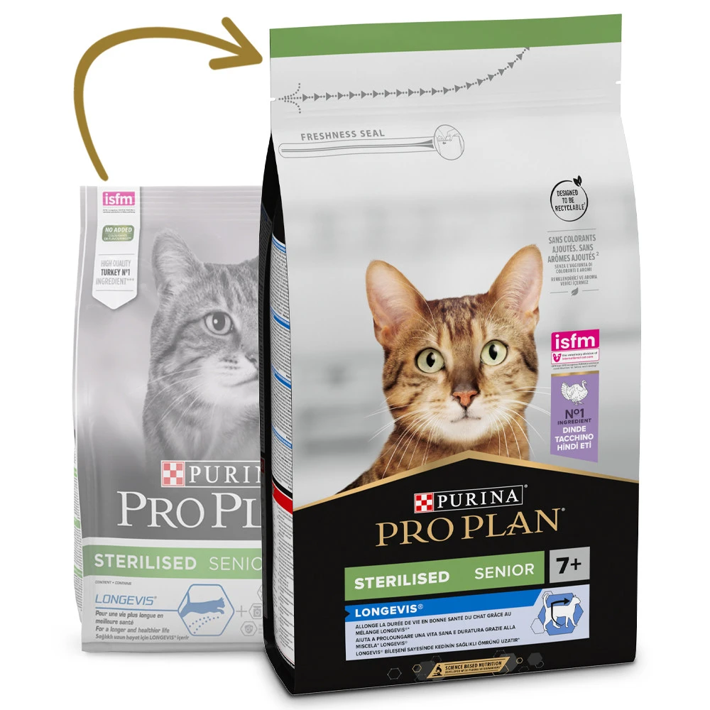 Longevis Sterilised Senior 7+ de Pavo PRO PLAN Longevis Sterilised Senior 7+ De Pavo -Catit Ventas pro plan sterilised senior longevis racao seca para gato senior esterilizado peru 63f4da8a14674