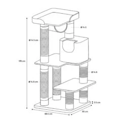 Flamingo Jessi Árbol Rascador Gris Para Gatos -Catit Ventas rascador gatos flamingo jessi gris FLA561310 4
