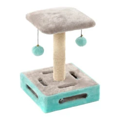 Flamingo Árbol Rascador Turquesa Y Gris Para Gatos