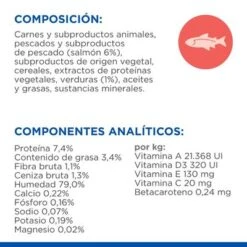 Hill's Science Plan Hill's Adult Sterilised Healthy Cuisine Con Pollo Y Salmón Para Gatos -Catit Ventas sp sterilized cat chicken salmon bk28648m composition 2